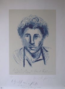 Pericle Fazzini, Autoritratto, litografia, firmato, 1930